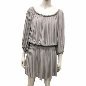 Max Studio Pleated Scoop Off-the-shoulder dress S